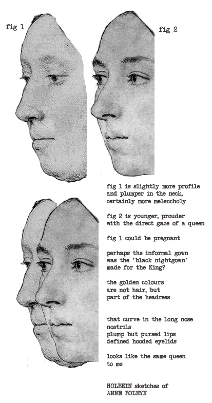 Holbein sketches of Anne Boleyn