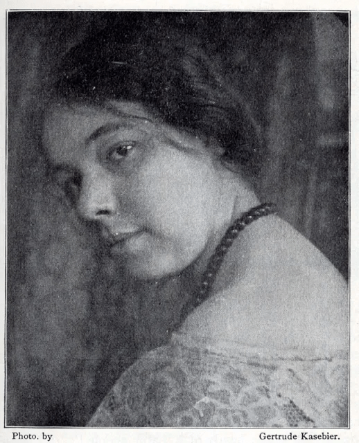 Image of Pamela Colman Smith, a photgraphic portrait of her as a teenager by Gertrude Kasibier